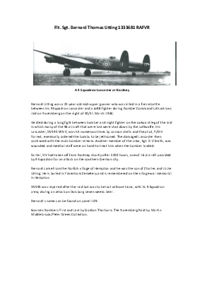 A preview of a PDF biography for Utting, Bernard Thomas